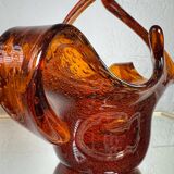 Amber blown glass empty pocket from the 60s