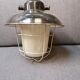 Set of 3 vintage Czech industrial pendant lights, 1950s