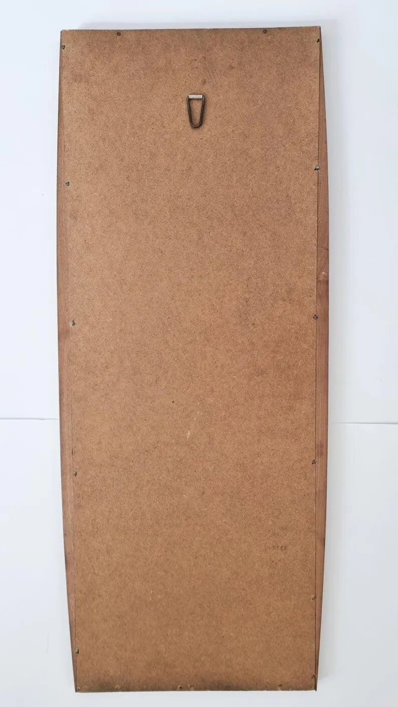 Midcentury Long Teak Wall Mirror, Denmark, 1960s