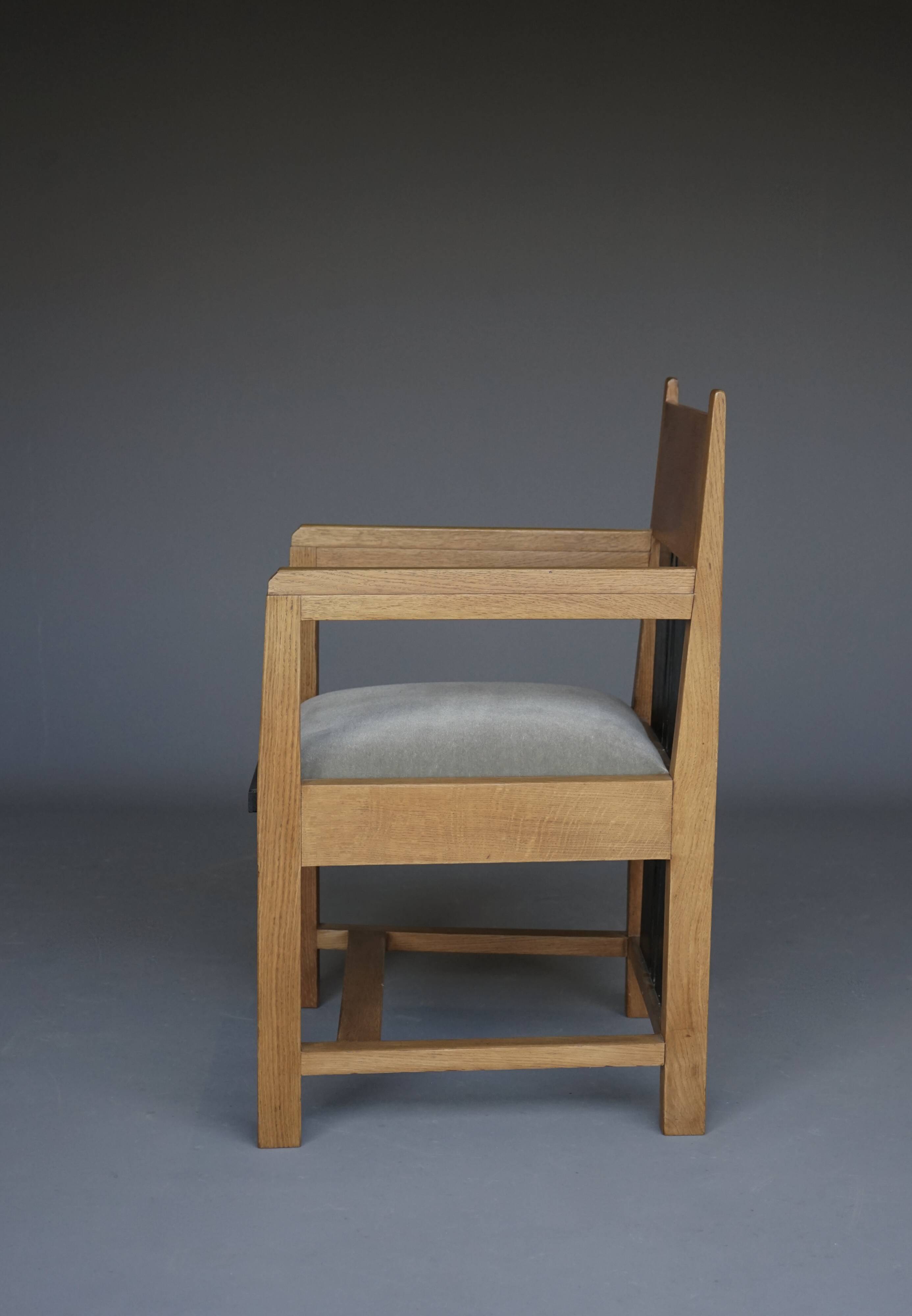 Oak Dutch Art Deco Armchair by Cor Alons for Winterkamp & van Putten