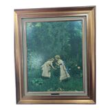 Tableau "Jeunes filles dans un jardin"