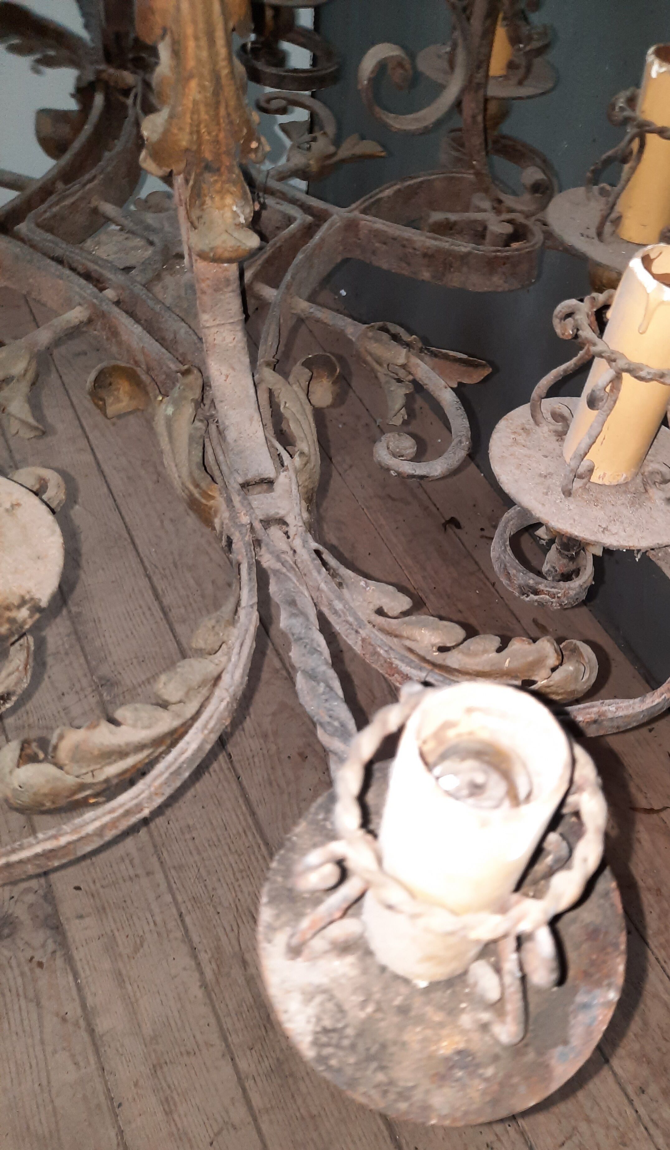 wrought iron chandelier medieval style