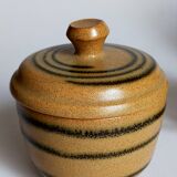 Set coffee cups Sarreguemines sugar bowl and vintage milk pot service"Cottage"