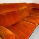 Canapé d angle vintage modulable orange design années 70 pop 