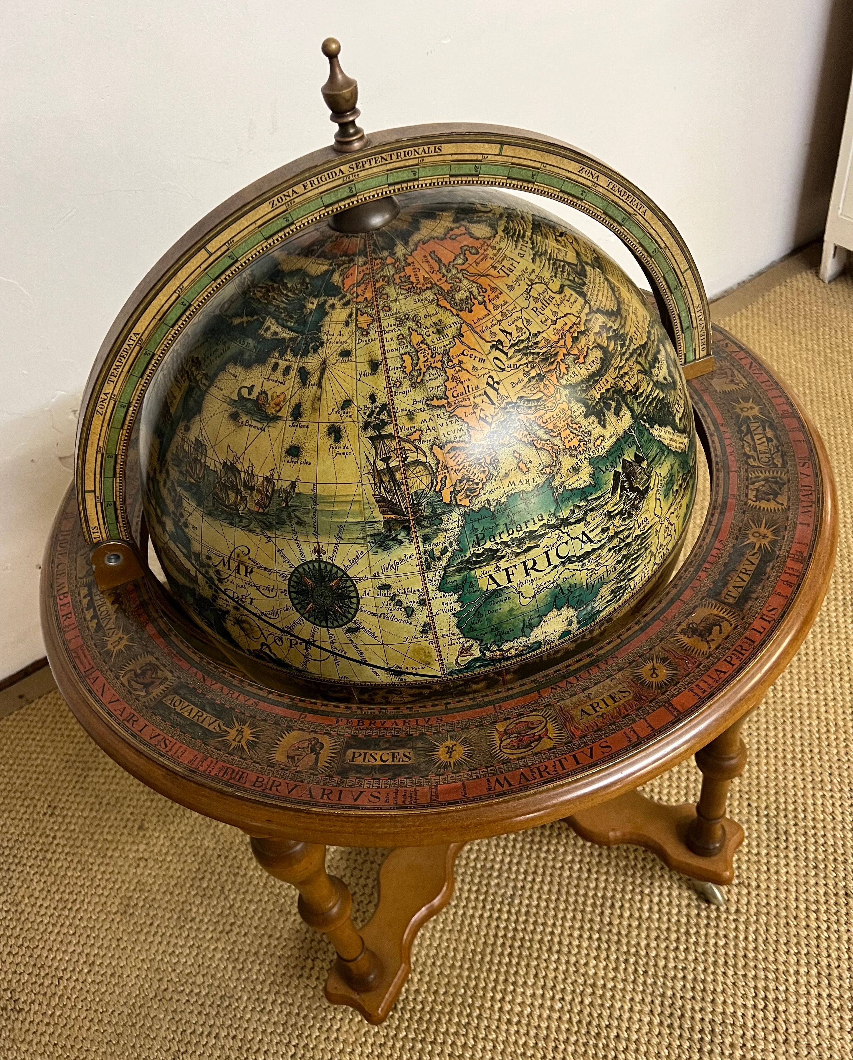 Bar globe world map