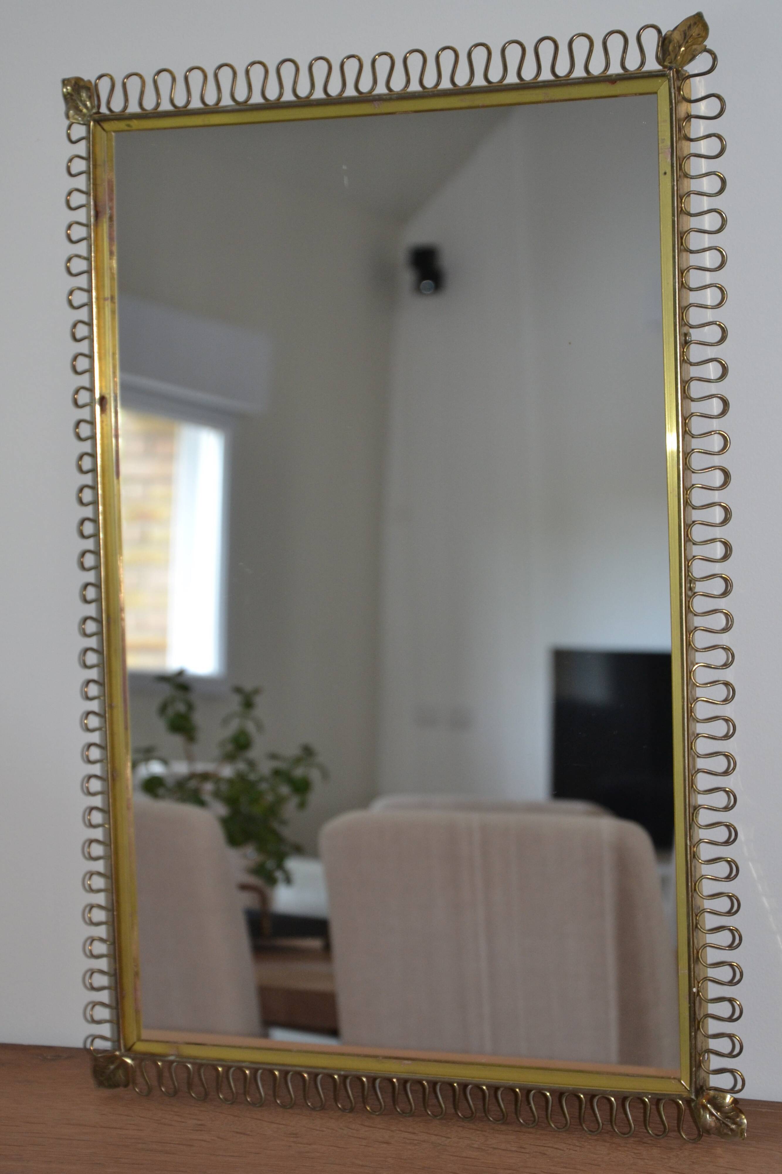 Large golden mirror