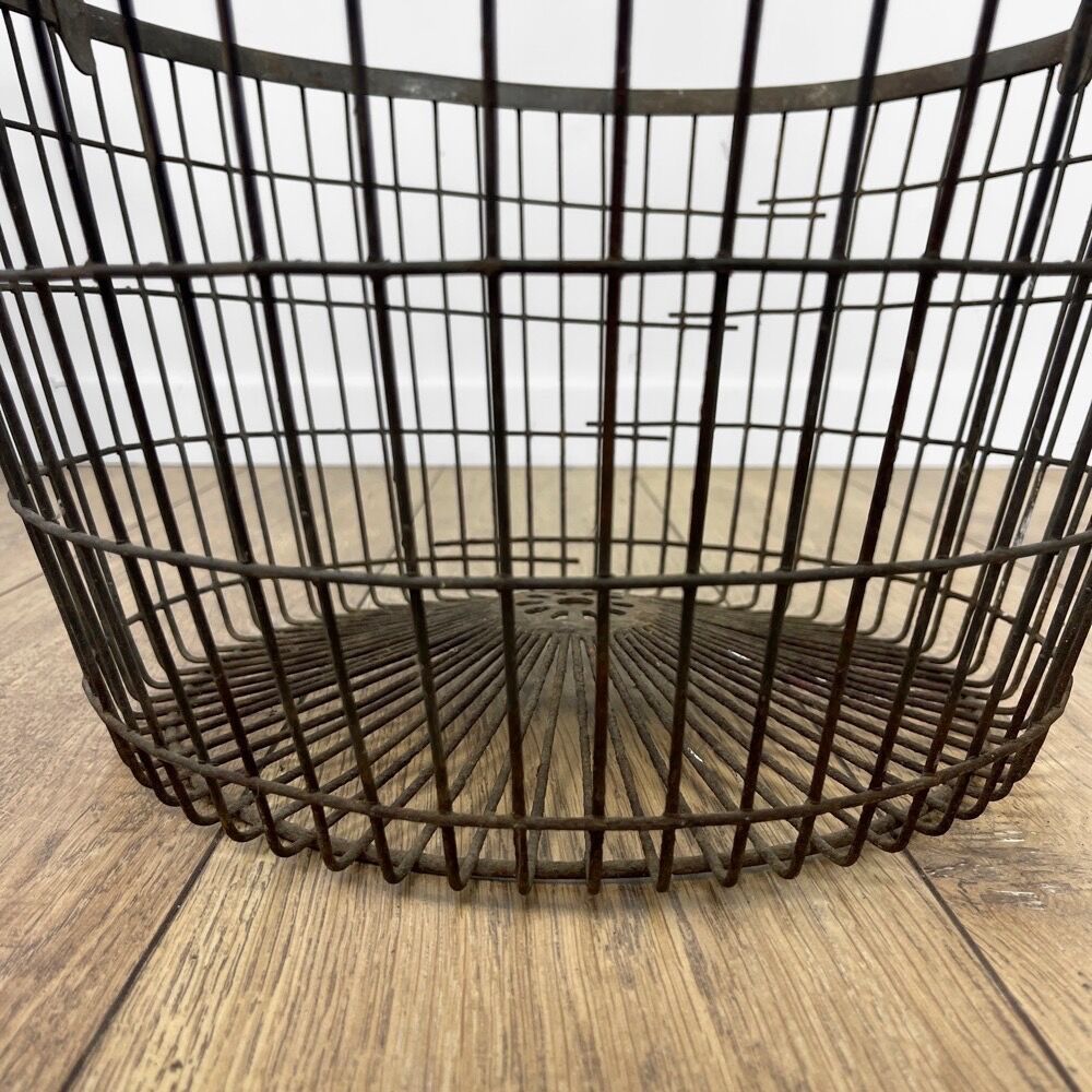 Old metal harvest basket