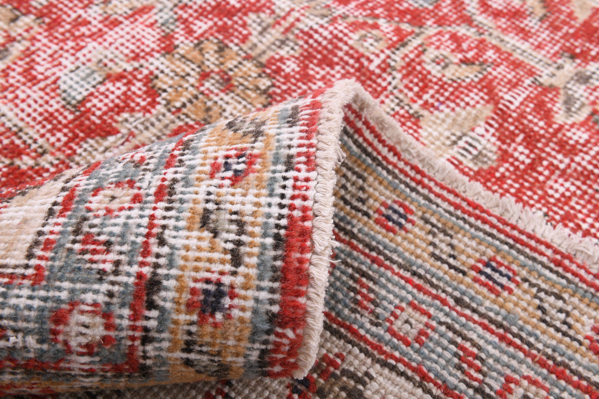 6x10 red classic floral vintage rug 314x197cm