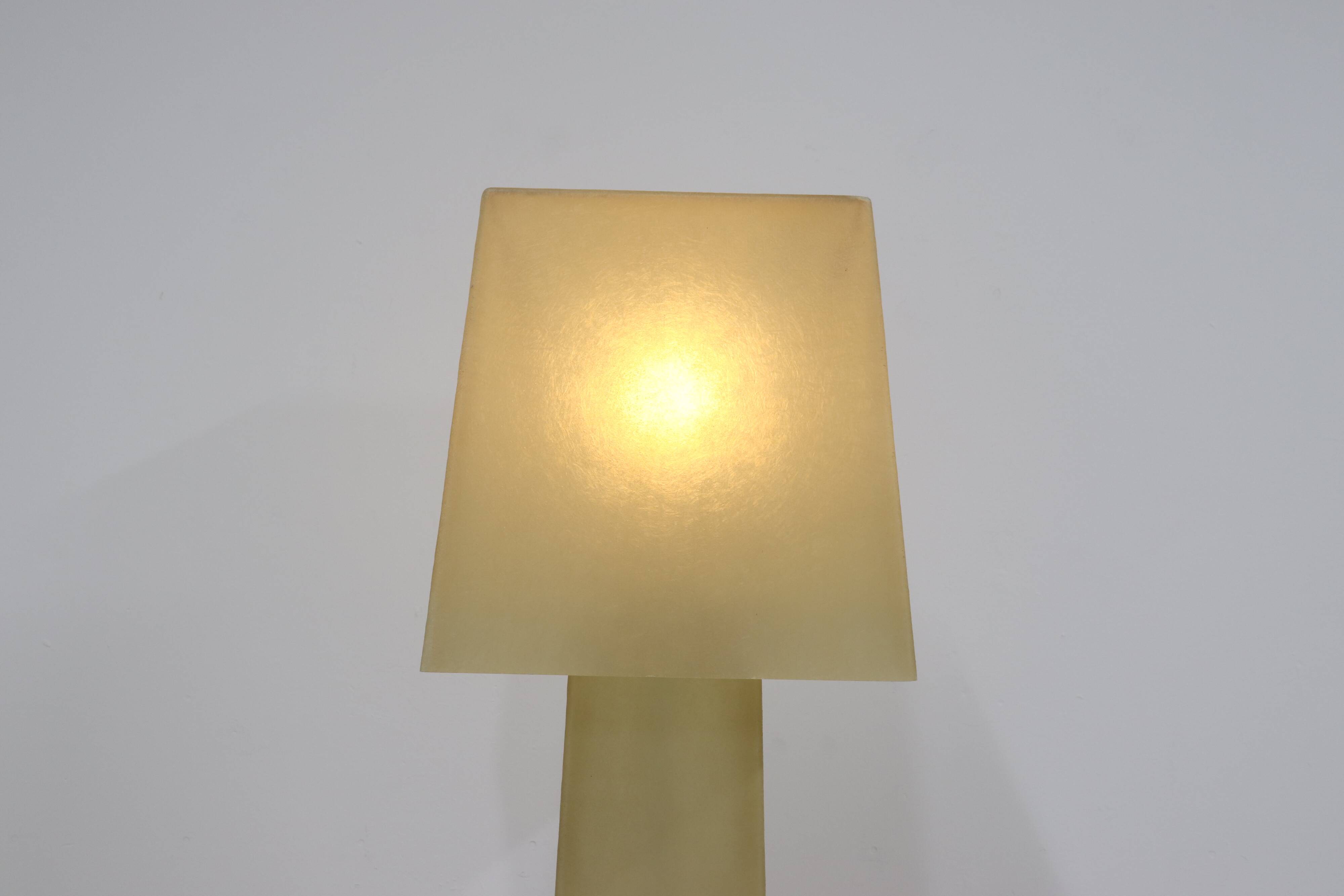 Large Decorative Fiberglass Floor Lamp 1980s
