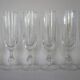 6 champagne flutes in Sèvres crystal, Choiseul model
