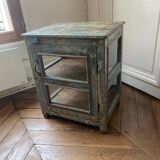 Indian display case in patinated wood