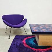 Vintage fat lava ceramic coffee table 1960s
