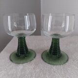 Crystal glasses of Alsace white wine