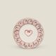 Set of 4 Heart Bread Plates / Coasters