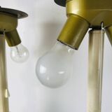 Vintage dutch brass and green table lamps from kullmann, 1970s, set of 2 table lamps. baroque