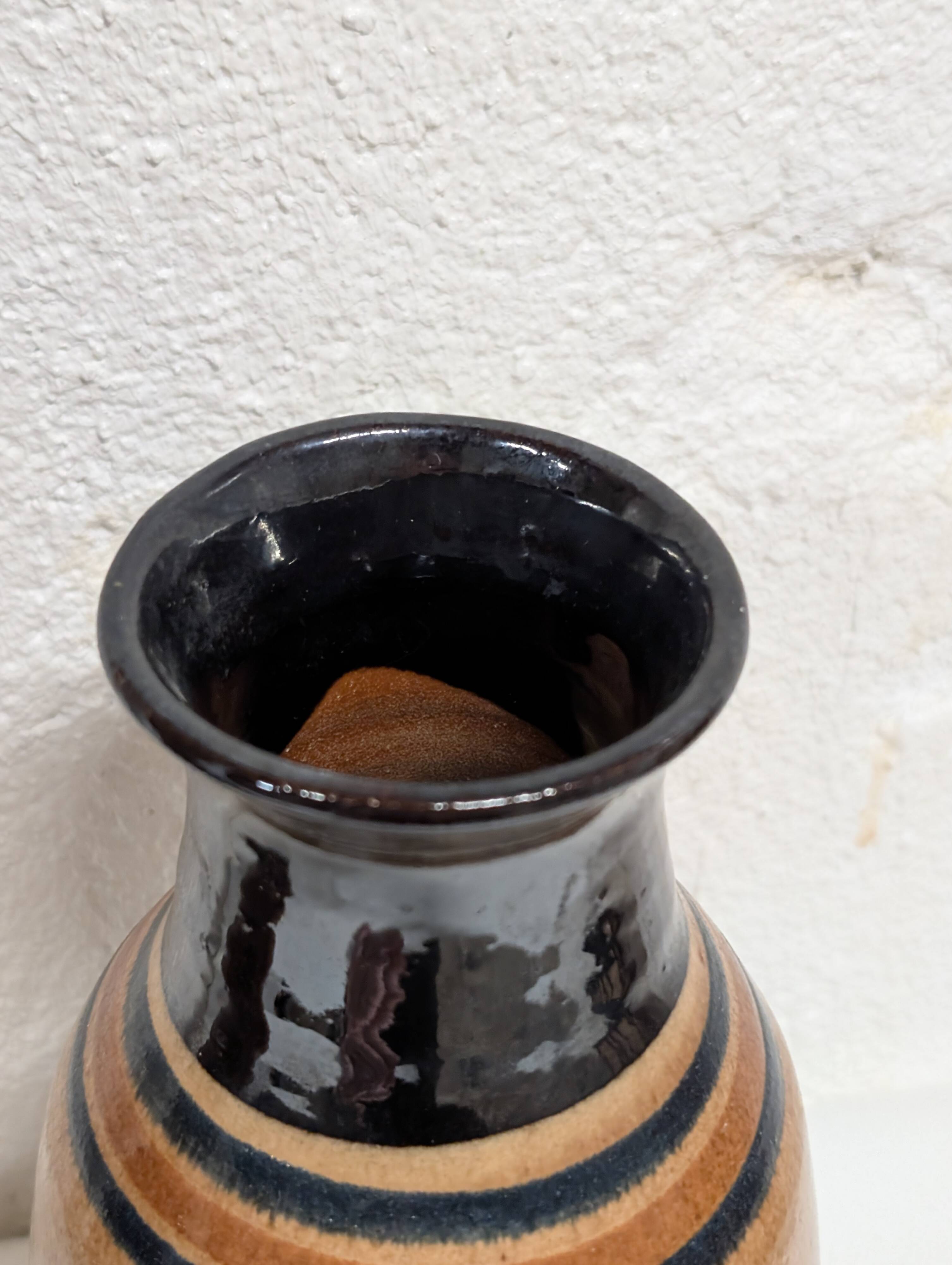 Vintage glazed stoneware vase