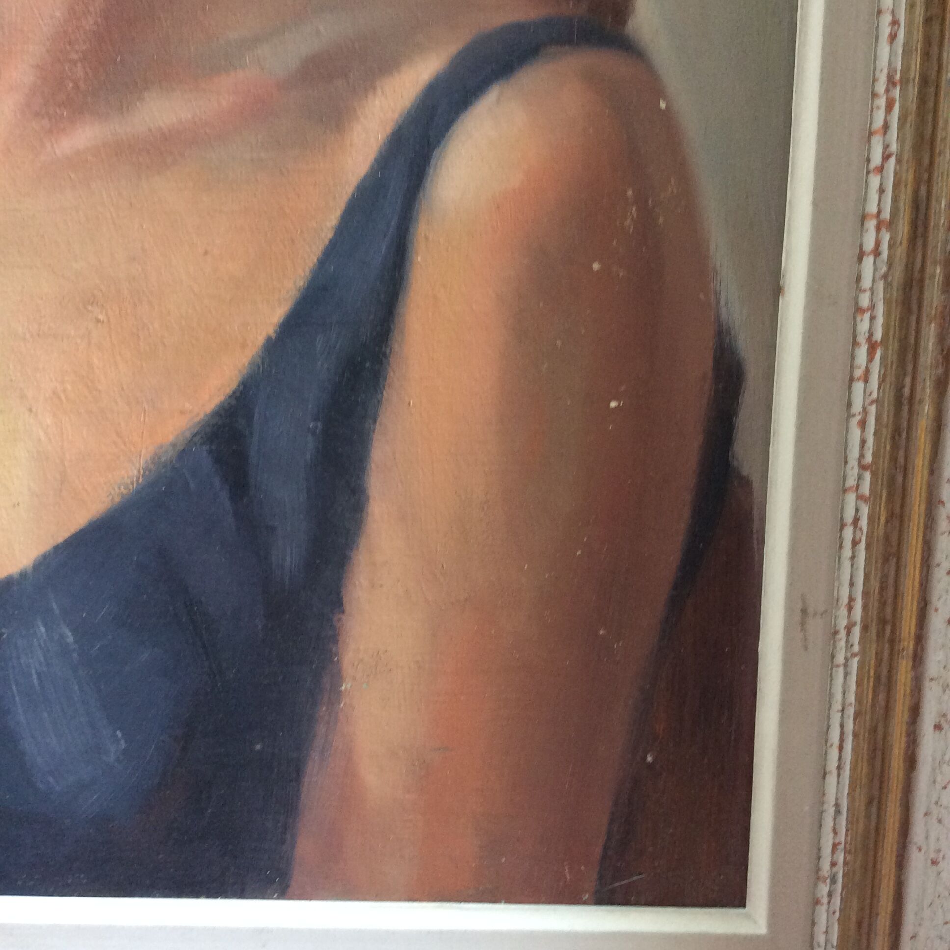 Painting "The woman with the green headband" 50's