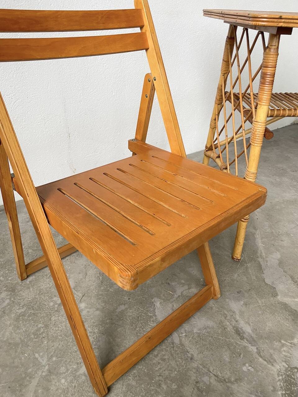Bureau rotin Louis Sognot et sa chaise
