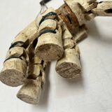 Éléphant bois ancien marionnette