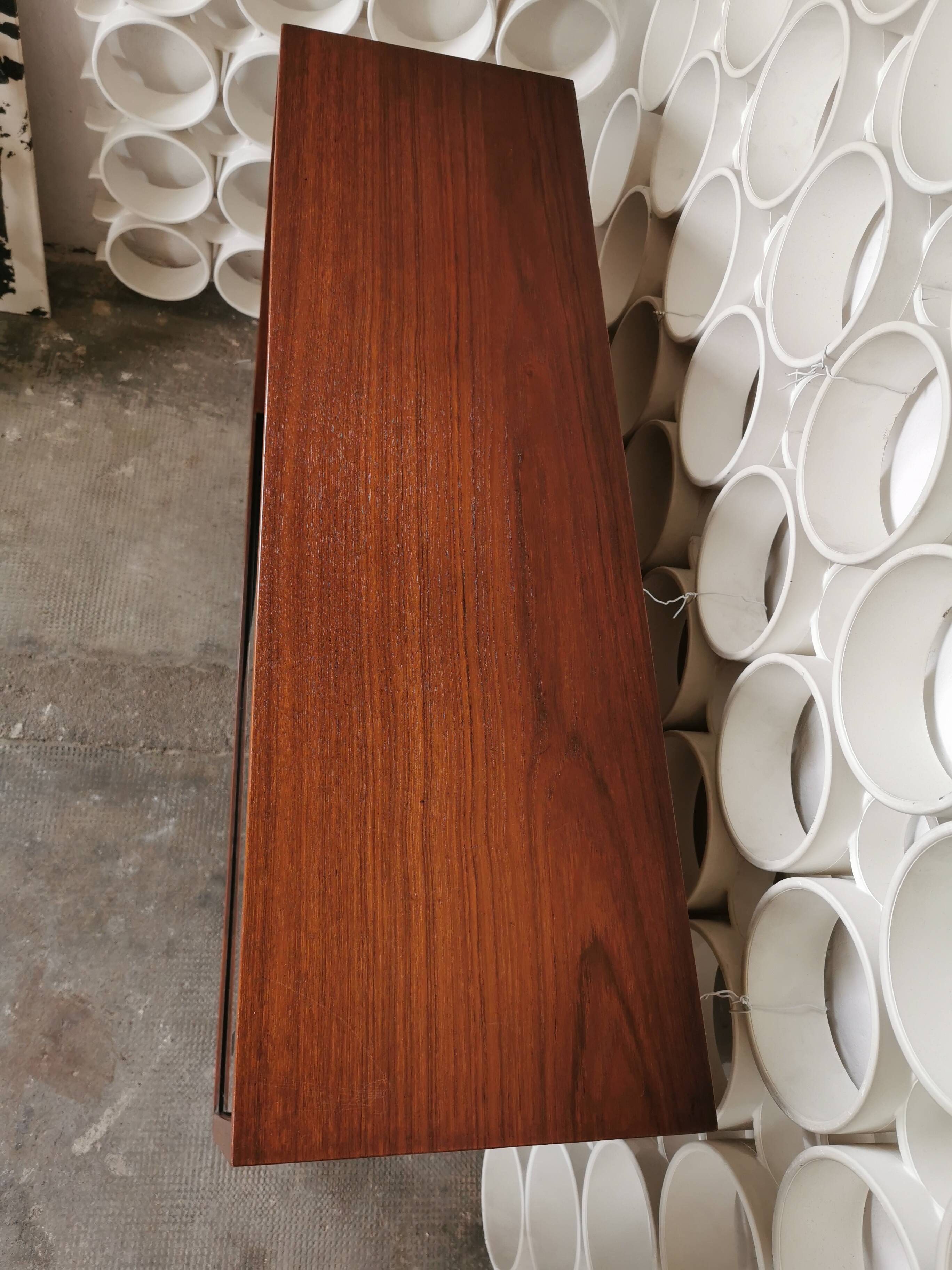 Narrow glass shelf from the 1960s