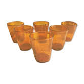 Amber blown glass, 70s