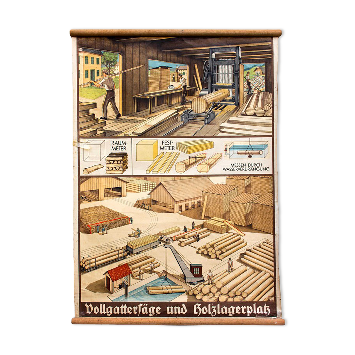 Poster "Wood Store" Educational Grid 1912