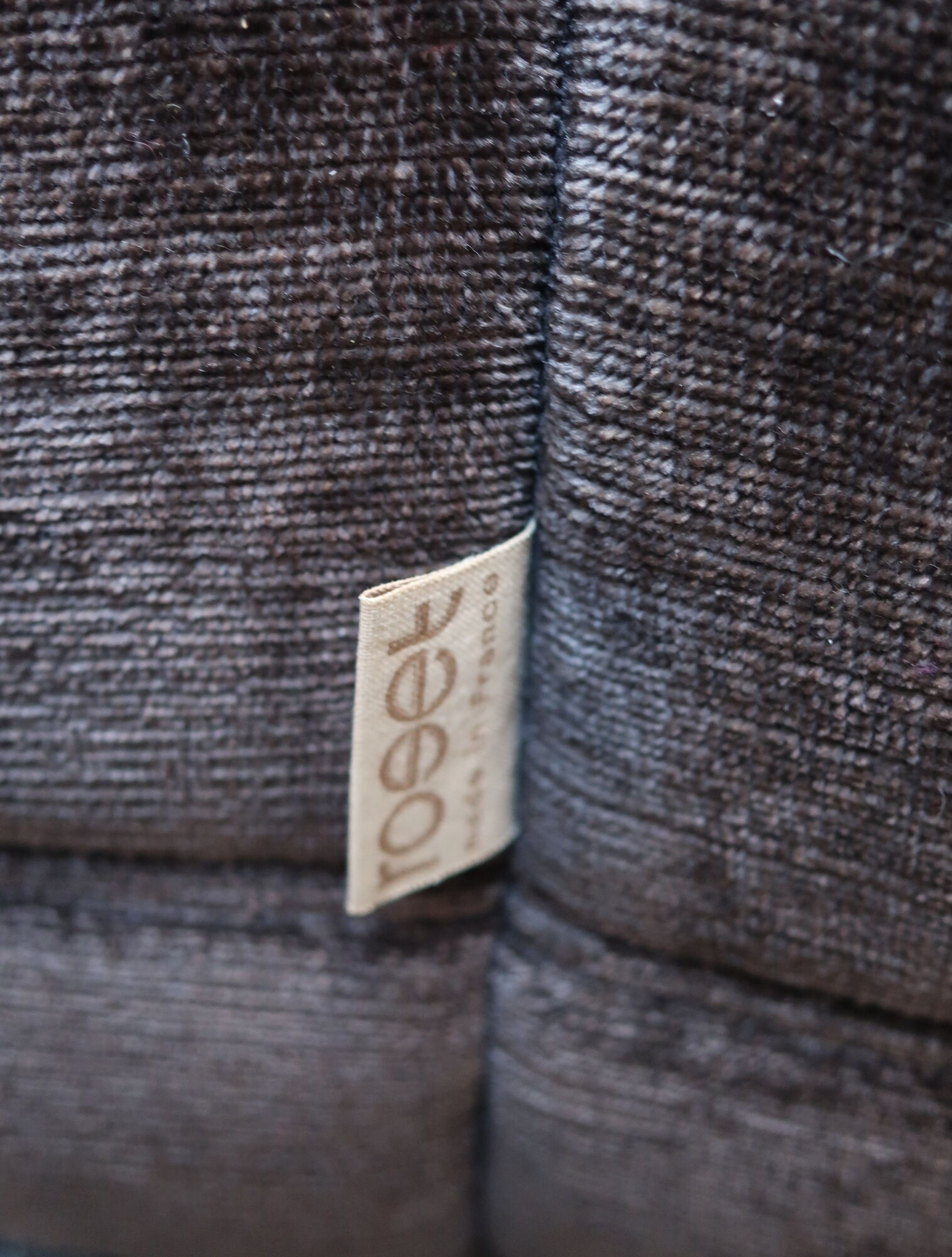 Togo in brown velvet by Michel Ducaroy for Ligne Roset 70s