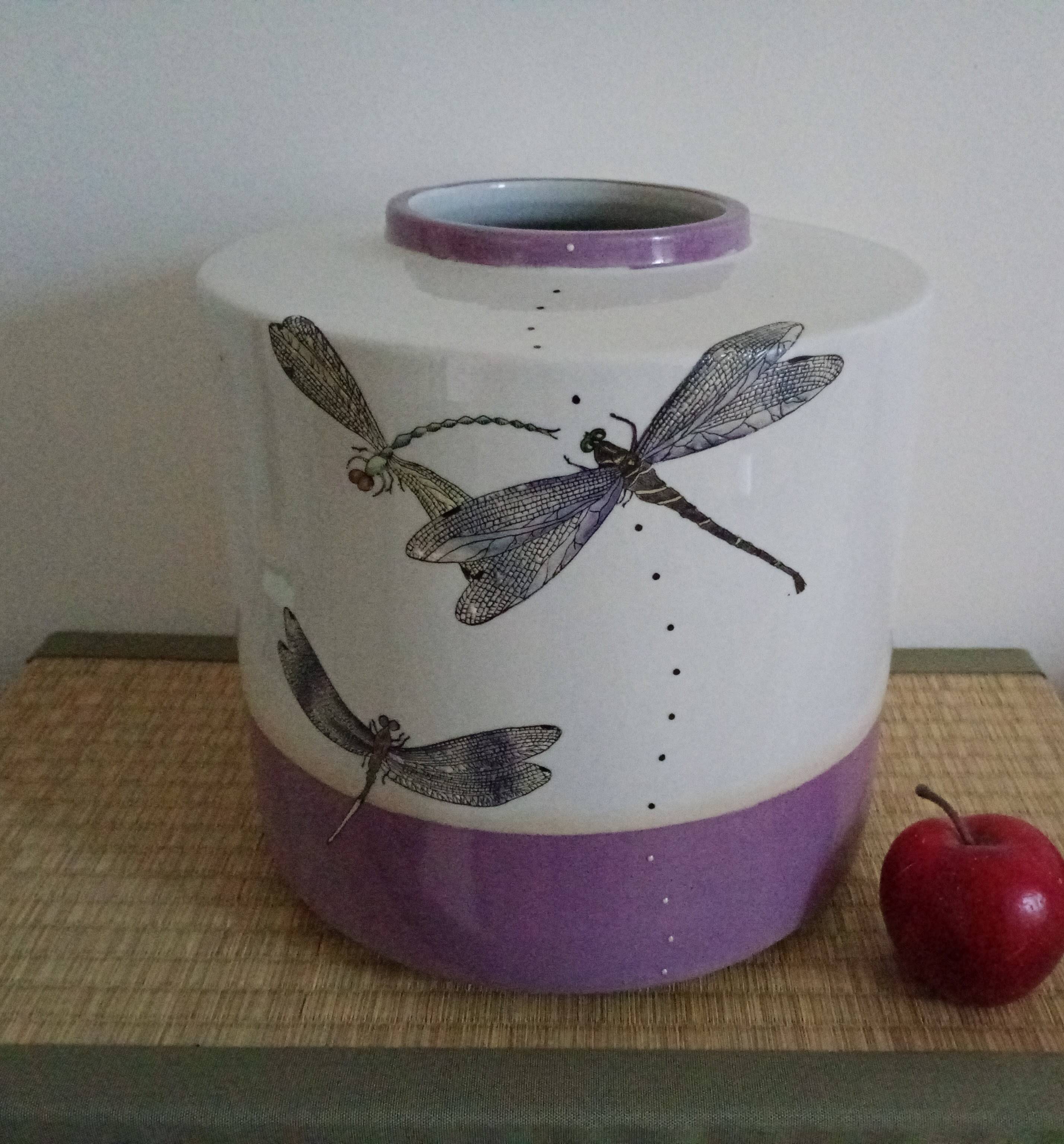 grand vase libellules Fabienne Jouvin.Asiatides 1999