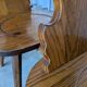 Set of 4 Farmhouse Tyrolean Chair with Heart Cutout Back / 1970s Vintage Di