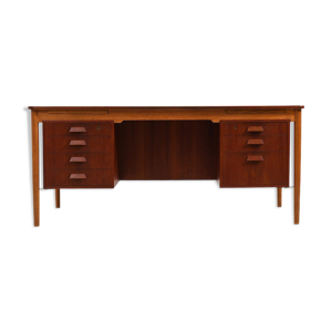 bureau en teck et chêne
