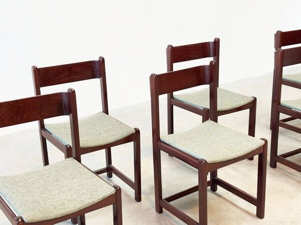 Ensemble de six chaises de salle à manger italiennes