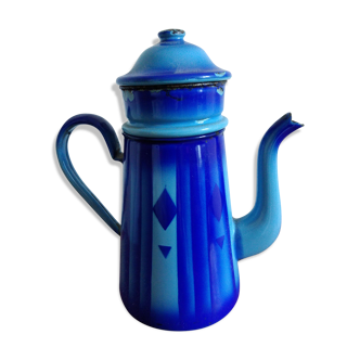 Cafetière émaillée bleue