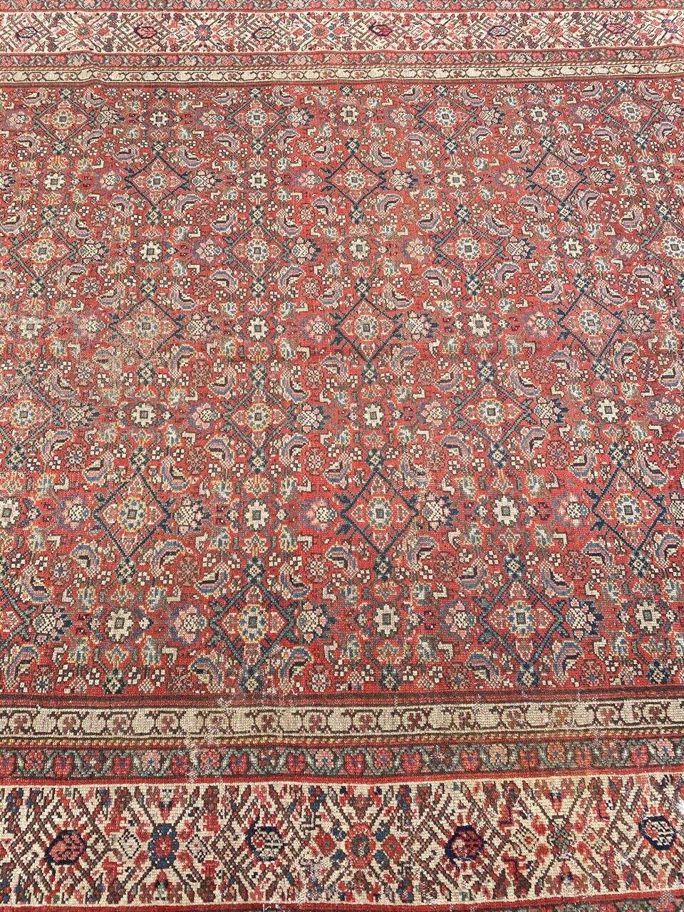 Large old Kurdish Persian carpet Malayer in length 200x490 cm
