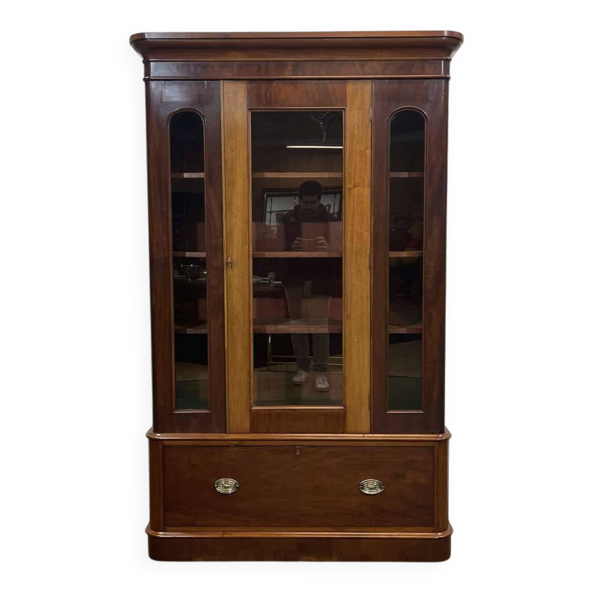 19th-century English mahogany library
