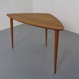 Mid-Century Triangular Teak Side Table, 1960s