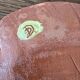 Hand-painted artisan fish plate, signed – Coloured terracotta with naive decoration