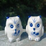 Ceramic Salt and Pepper Shaker Owls