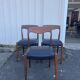 Scandinavian teak chair with black leatherette — Otto Møller style, 1960s