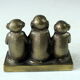 Presse-papiers singes en laiton, figurine, vintage des années 1950