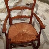 Fauteuil paillé ancien