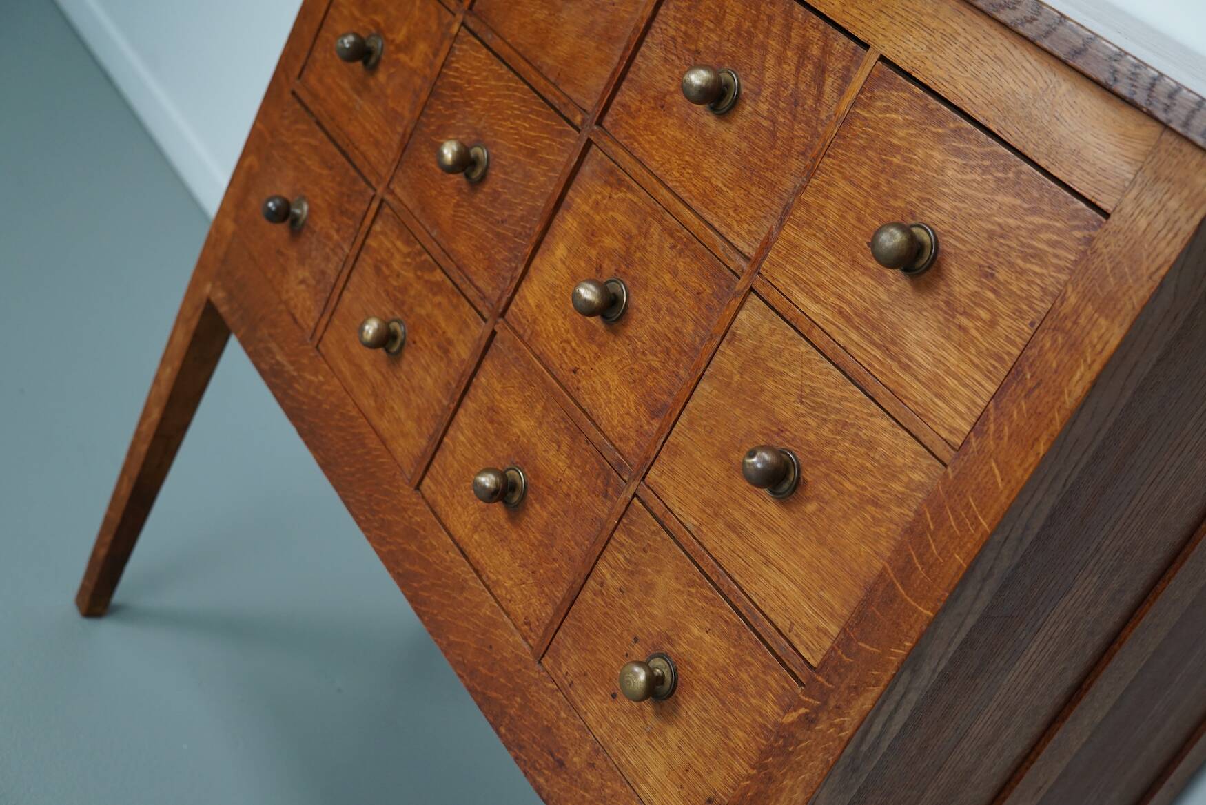 Dutch Oak Apothecary / Filing Cabinet, 1930s