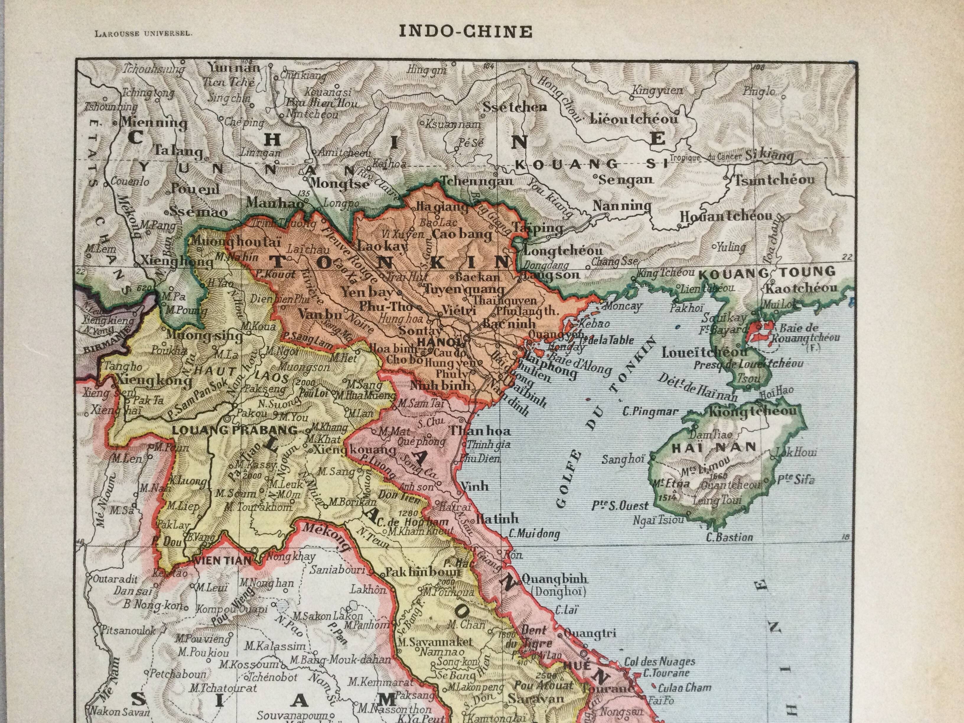 Vintage impression of indo-china history.