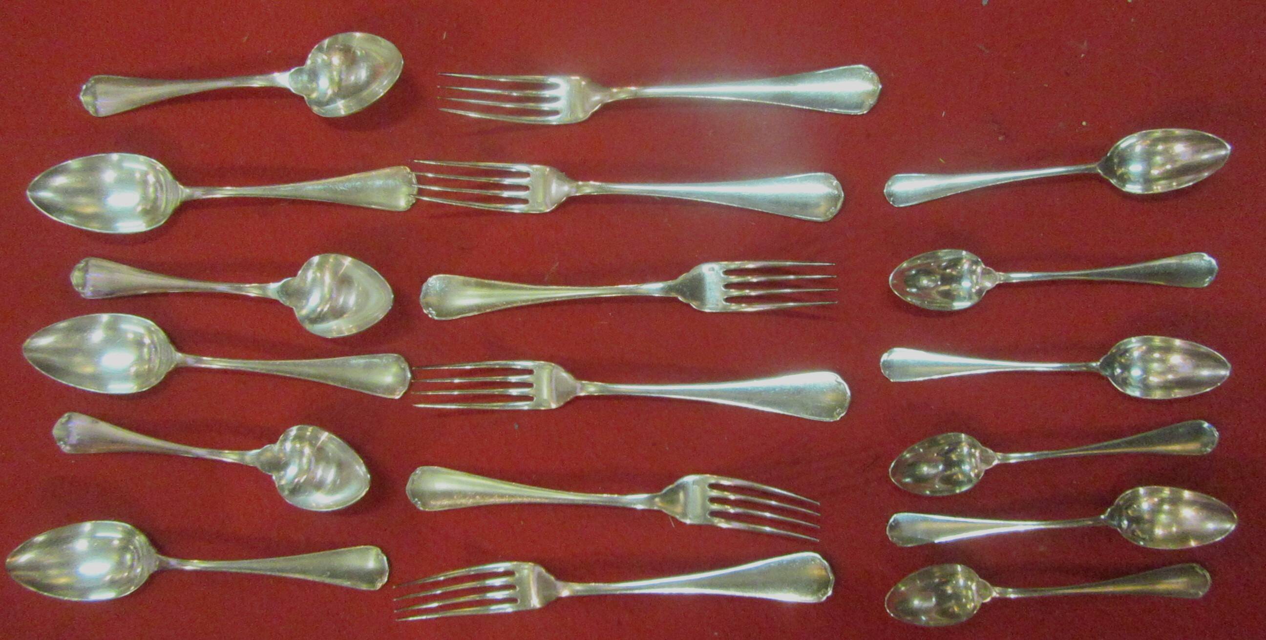 Christofle cutlery Japanese model 6 forks 6 tablespoons 6 teaspoons