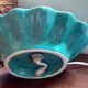 Turquoise blue scallop lamp