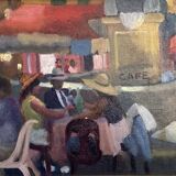 Oil painting signed canvas dimensions: height -32.5 cm - width 42 cm -