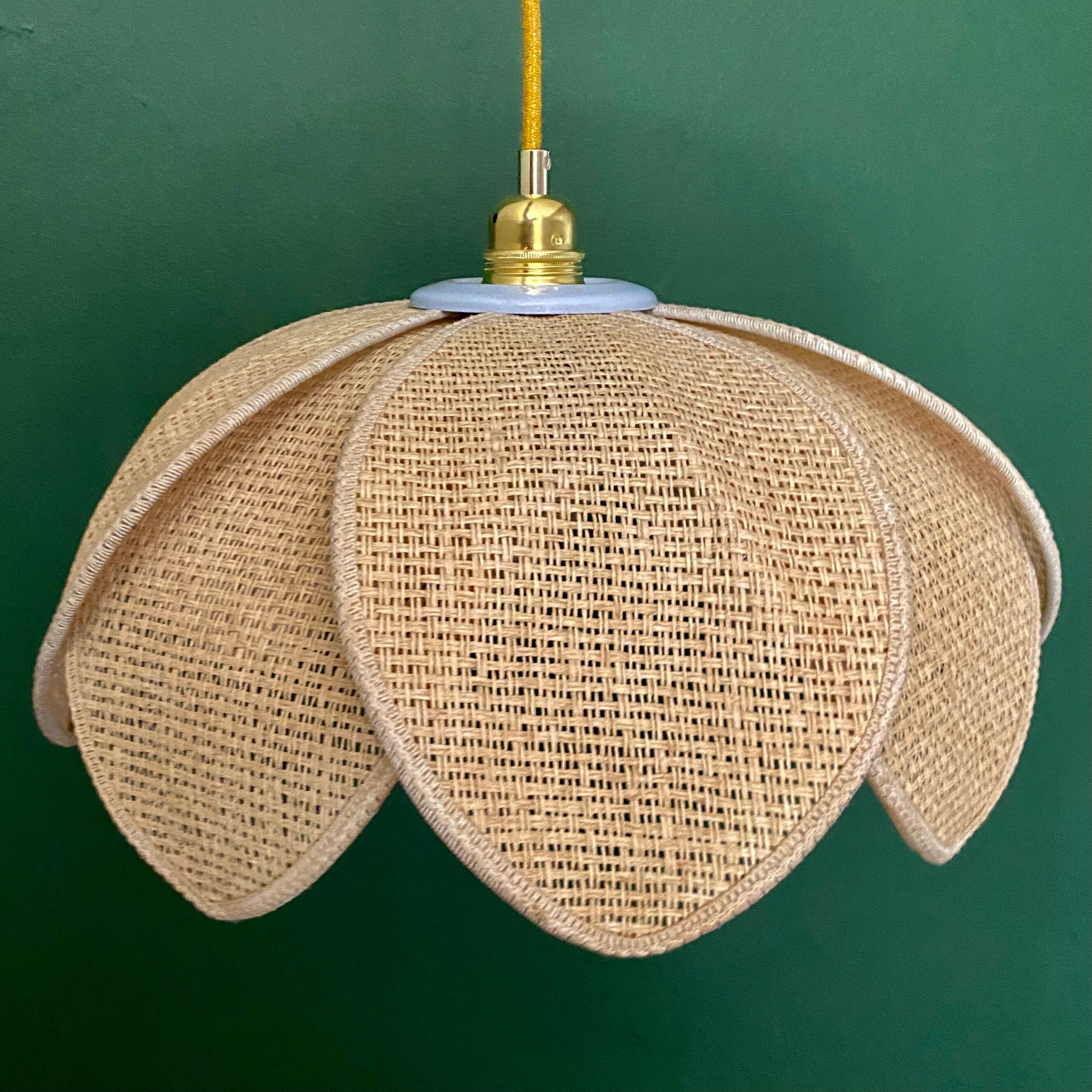 Vintage lotus flower pendant lamp