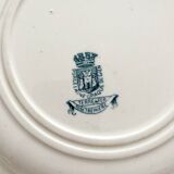 6 flat ironstone plates “Hollyhock” Gien