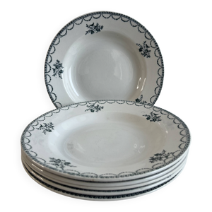 6 assiettes creuses anciennes