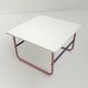 Table basse tubulaire rose et mauve, 1980