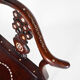 4 Asian armchairs in carved wood and mother-of-pearl inlaid, early twentieth century